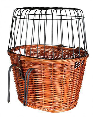 380841 TRIXIE FIETSMAND MET DRAADKOEPEL VOOROP NATUREL - Image 1