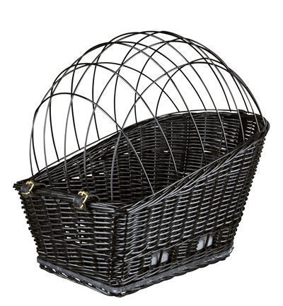 380842 TRIXIE FIETSMAND MET DRAADKOEPEL ACHTEROP ZWART - Image 1