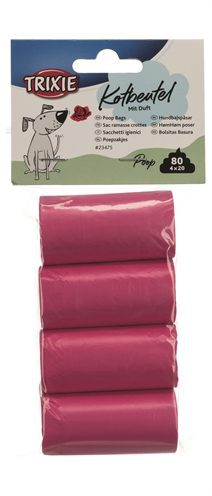 398417 TRIXIE HONDENPOEPZAKJES ROZENGEUR ROZE - Image 1