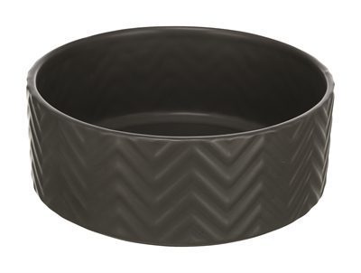 409152 TRIXIE VOERBAK / DRINKBAK WAVE KERAMIEK GRIJS - Afbeelding 1