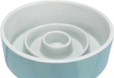 410413 TRIXIE VOERBAK SLOWFEEDING KERAMIEK GRIJS / BLAUW - Image 1