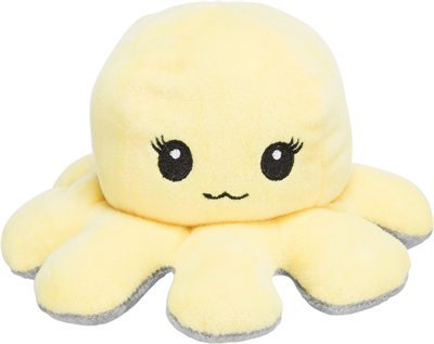 410478 TRIXIE OCTOPUS OMKEERBAAR PLUCHE GRIJS / GEEL - Afbeelding 1