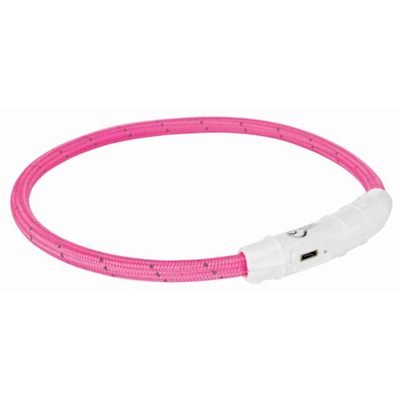 367175 TRIXIE LICHTGEVENDE HALSBAND HOND FLASH USB TPU / NYLON ROZE - Image 1