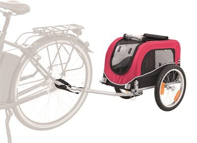 380848 TRIXIE HONDENFIETSKAR ZWART / ROOD - Image 1