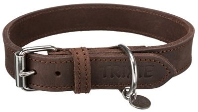 402861 TRIXIE HALSBAND HOND RUSTIC VETLEER DONKERBRUIN - Afbeelding 1