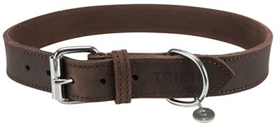 402864 TRIXIE HALSBAND HOND RUSTIC VETLEER DONKERBRUIN - Afbeelding 1
