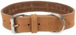 TRIXIE HALSBAND HOND RUSTIC VETLEER HEARTBEAT BRUIN