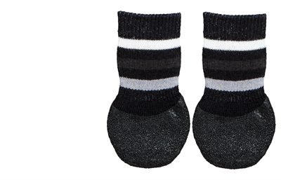 402935 TRIXIE HONDENSOKKEN ANTI-SLIP MET RUBBERLAAG RONDOM ZWART - Image 1