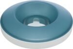 TRIXIE SLOWFEEDING ROCKING BOWL KUNSTSTOF / TPR GRIJS / BLAUW