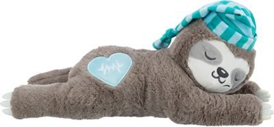 412135 TRIXIE PLUCHE LUIAARD GRIJS MET HEARTBEAT VOOR PUPPY - Image 1