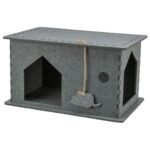 TRIXIE KATTENMAND HUIS LENE VILT GRIJS