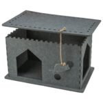 TRIXIE KATTENMAND HUIS LENE VILT GRIJS - Image 2