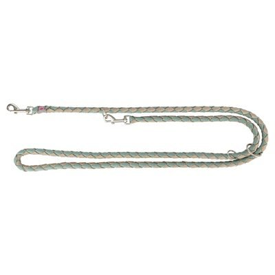 450844 TRIXIE HONDENRIEM CAVO VERSTELBAAR SALIE GROEN / ZAND - Afbeelding 1