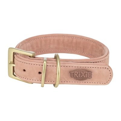454889 TRIXIE HALSBAND HOND PURE LEER ROZE - Afbeelding 1