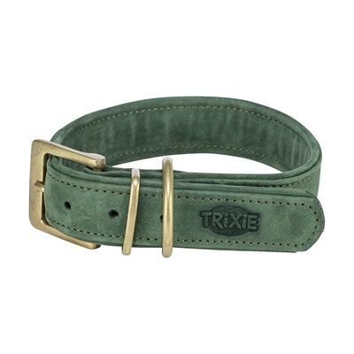 454893 TRIXIE HALSBAND HOND PURE LEER SALIEGROEN - Afbeelding 1