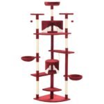 Zoonatie Kattenkrabpaal met sisal krabpalen 203 cm rood en wit