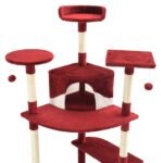 Zoonatie Kattenkrabpaal met sisal krabpalen 203 cm rood en wit - Afbeelding 3