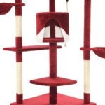 Zoonatie Kattenkrabpaal met sisal krabpalen 203 cm rood en wit - Afbeelding 4