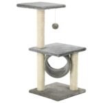 Zoonatie Kattenkrabpaal met sisal krabpalen 65 cm grijs