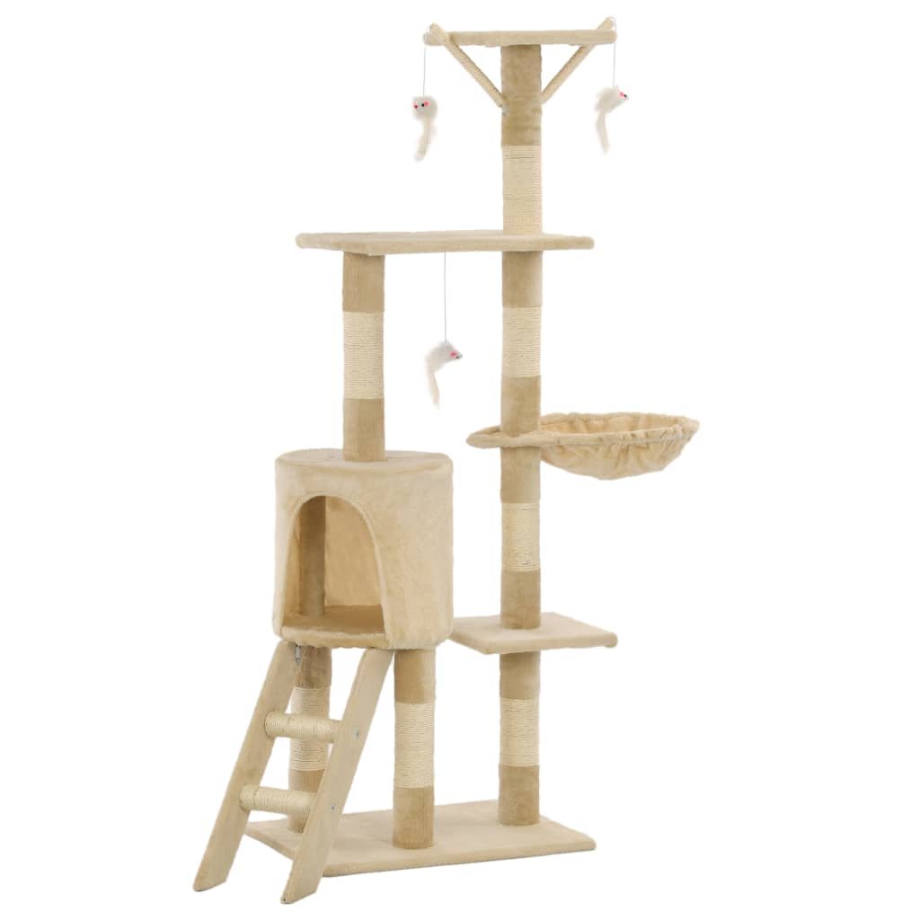8718475599807_a_en_hd_1.jpg Zoonatie Kattenkrabpaal met sisal krabpalen 138 cm beige - Afbeelding 1