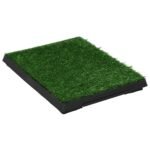 Zoonatie Huisdierentoilet met bak en kunstgras 63x50x7 cm groen