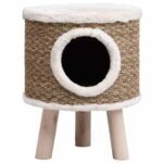 Zoonatie Kattenhuis met houten poten 41 cm zeegras - Image 2