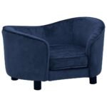 Zoonatie Hondenbank 69x49x40 cm pluche blauw