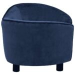Zoonatie Hondenbank 69x49x40 cm pluche blauw - Afbeelding 3