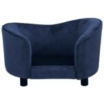 Zoonatie Hondenbank 69x49x40 cm pluche blauw - Afbeelding 5