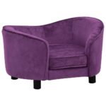 Zoonatie Hondenbank 69x49x40 cm pluche bordeauxrood