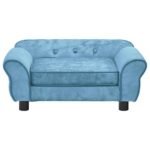Zoonatie Hondenbank 72x45x30 cm pluche turquoise