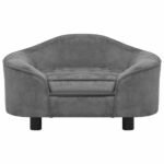 Zoonatie Hondenbank 67x47x36 cm pluche grijs