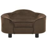 Zoonatie Hondenbank 67x47x36 cm pluche bruin