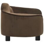 Zoonatie Hondenbank 67x47x36 cm pluche bruin - Afbeelding 3