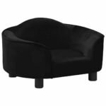 Zoonatie Hondenbank 67x47x36 cm pluche zwart