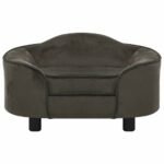 Zoonatie Hondenbank 67x47x36 cm pluche donkergrijs