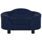 Zoonatie Hondenbank 67x47x36 cm pluche blauw