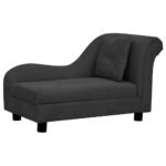 Zoonatie Hondenbank met kussen 83x44x44 cm pluche zwart