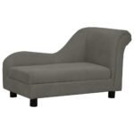 Zoonatie Hondenbank met kussen 83x44x44 cm pluche donkergrijs - Image 2