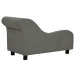 Zoonatie Hondenbank met kussen 83x44x44 cm pluche donkergrijs - Image 5