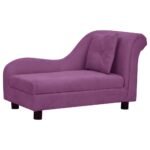 Zoonatie Hondenbank met kussen 83x44x44 cm pluche bordeauxrood