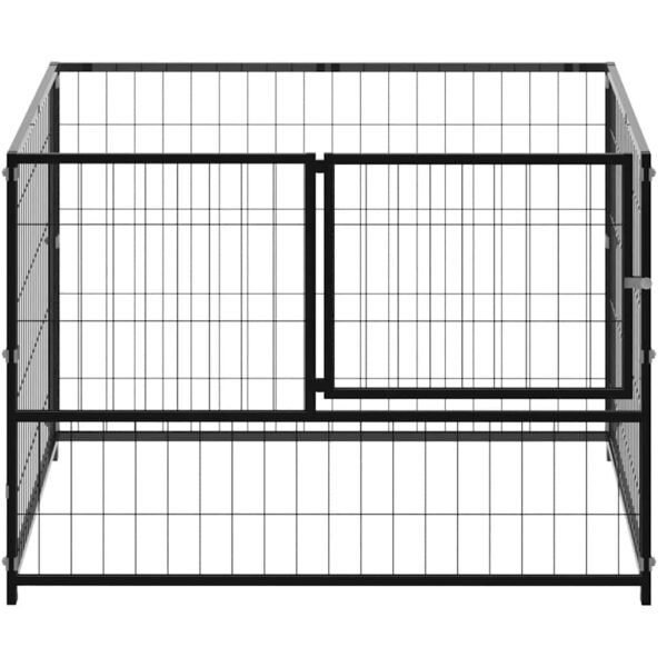 Zoonatie Hondenkennel 100x100x70 cm staal zwart