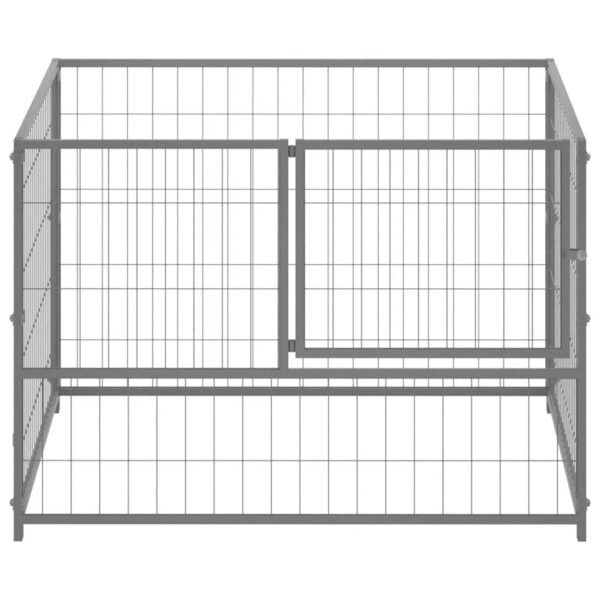 Zoonatie Hondenkennel 100x100x70 cm staal zilverkleurig