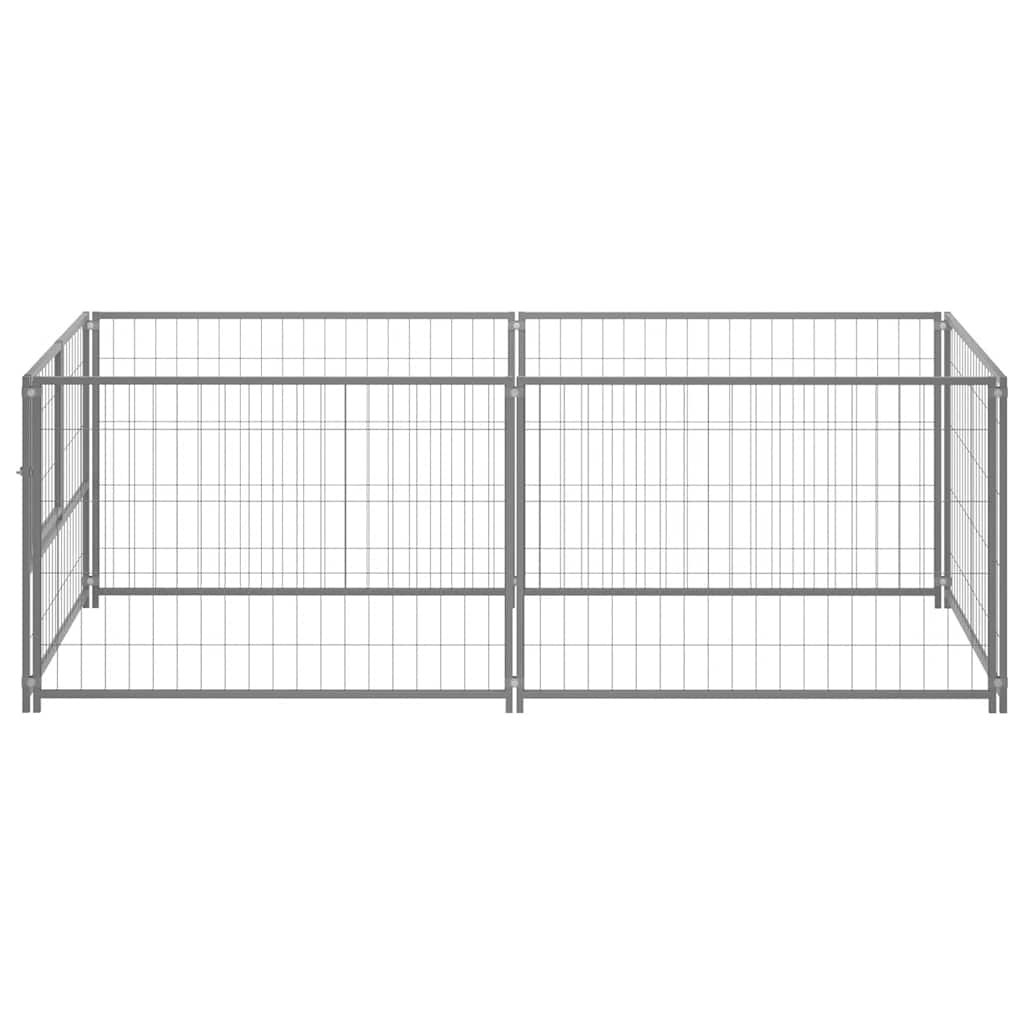 8720286359785_g_en_hd_1.jpg Zoonatie Hondenkennel 200x100x70 cm staal zilverkleurig - Image 1
