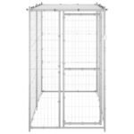 Zoonatie Hondenkennel buiten met dak 110x220x180 cm gegalvaniseerd staal