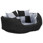 Zoonatie Hondenkussen omkeerbaar en wasbaar 65x50x20 cm grijs en zwart