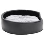 Zoonatie Hondenmand 79x70x19 cm pluche en kunstleer zwart en grijs - Image 3