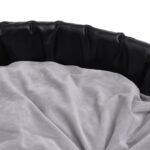 Zoonatie Hondenmand 79x70x19 cm pluche en kunstleer zwart en grijs - Image 5