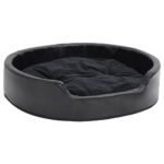 Zoonatie Hondenmand 79x70x19 cm pluche en kunstleer zwart