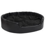Zoonatie Hondenmand 99x89x21 cm pluche en kunstleer zwart